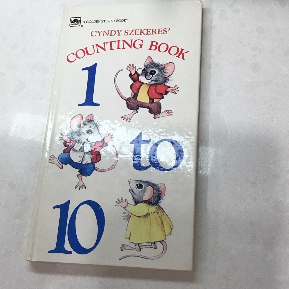 Cyndy Szekeres' Counting Book 1984 children’s Vintage Golden Sturdy Thin Board